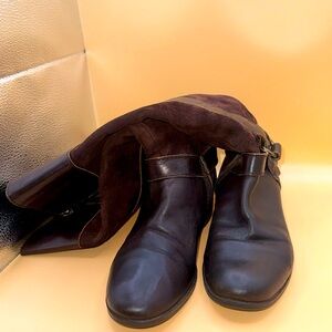 Bandolino Knee High leather and leather suede boots, size 6.5